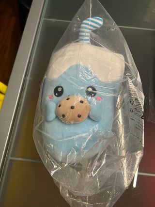 Peluche Bicchiere Bubble Tea Con Biscotto