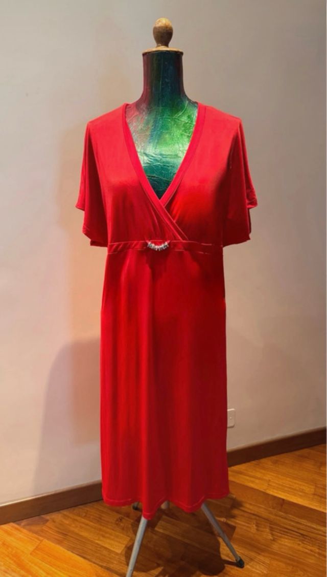 Abito rosso elegante Made in Italy