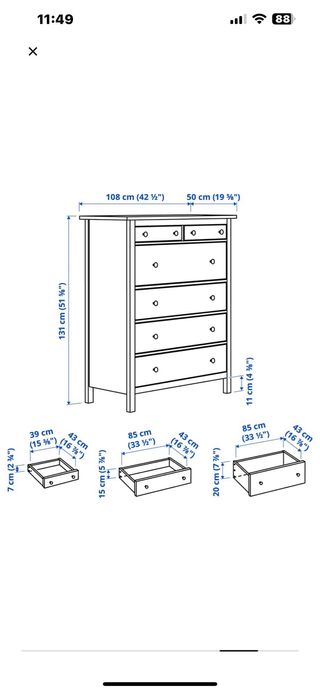 Cómoda IKEA Hemnes Beige