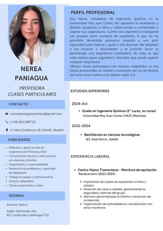 Clases de Inglés y Matemáticas Getafe y zona sur