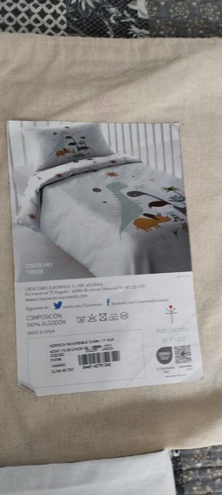 Funda Nórdica Cuna Dinosaurios HeI