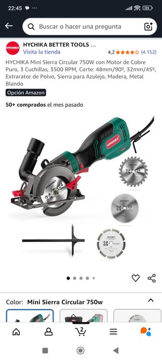 Mini Sierra Circular HYCHIKA 750W