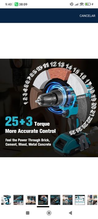 Taladro LEETIKOO con 2 Baterías