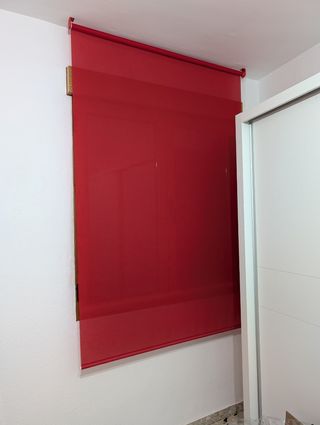 Tenda a rullo rossa 140x200