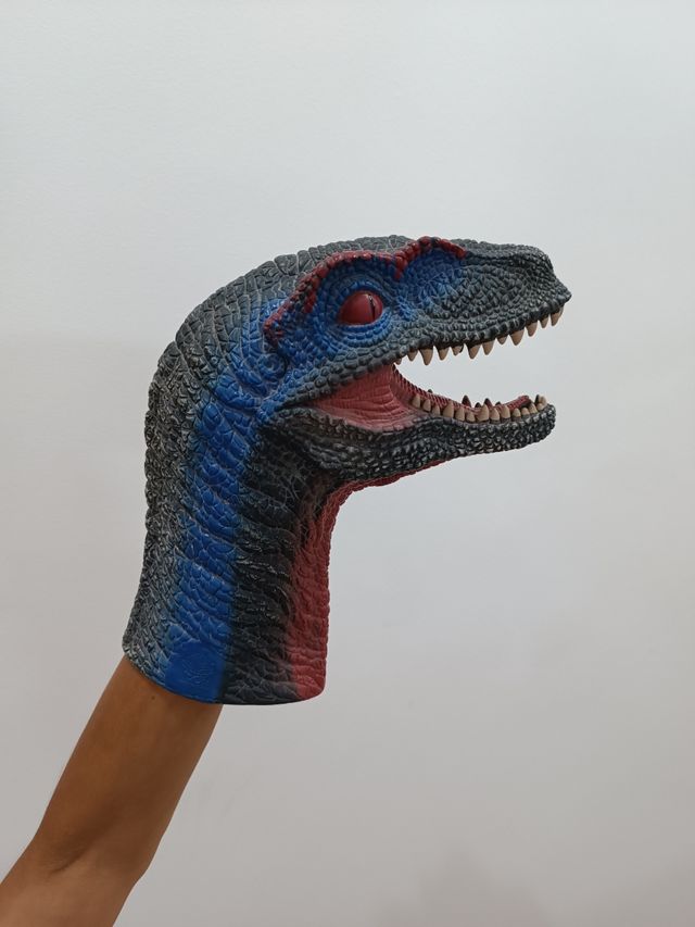 Marioneta cabeza de dinosaurio