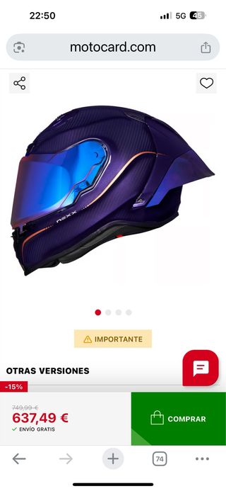 Casco Nexx XR3R Hagibis Carbon Purple