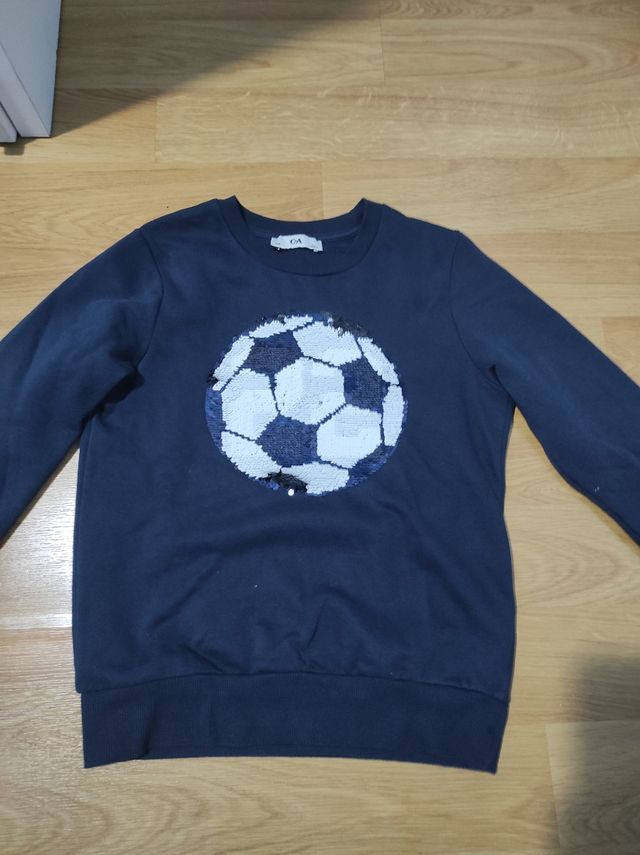 Sudadera Fútbol Lentejuelas Niño 10 Años