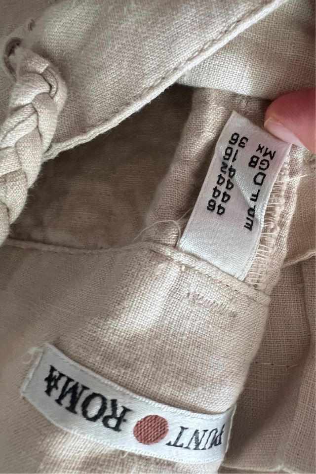 Pantalón 100% Lino Beige