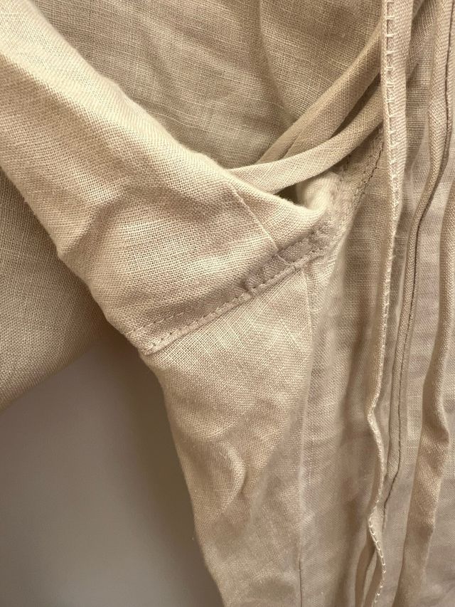 Pantalón 100% Lino Beige