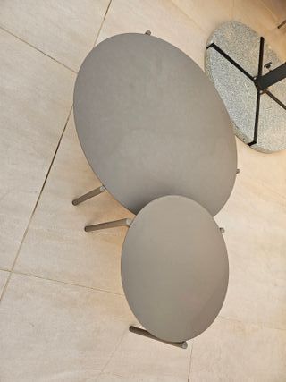 Mesa de centro de aluminio para exterior gris