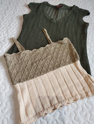 Dos tops de punto