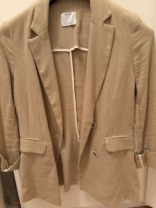 Blazer Bershka Beige Talla M