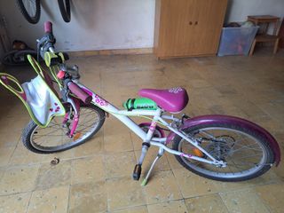 Bicicleta niña rueda 20 blanca y rosa