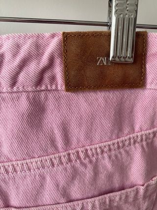 Conjunto vaquero rosa Zara pantalón y chaqueta