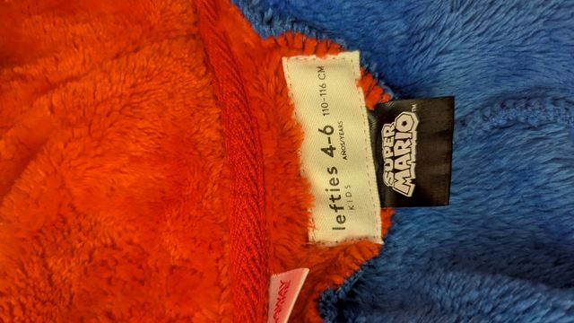 Pijama/Disfraz Super Mario Bros. 4-6 años