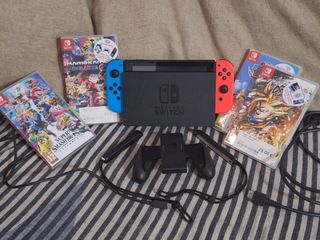 PACK COMPLETO Nintendo Switch OLED NEÓN y juegos