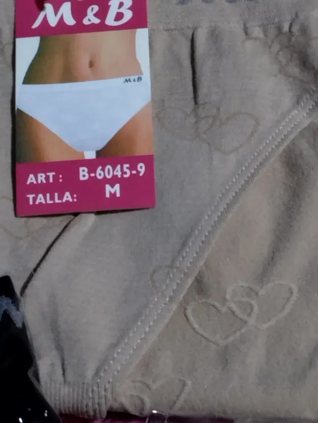 Bragas M&B Talla M (Beige, Negro, Rosa, Blanco)