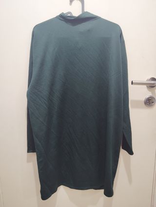 Vestido verde con flores bordadas talla M