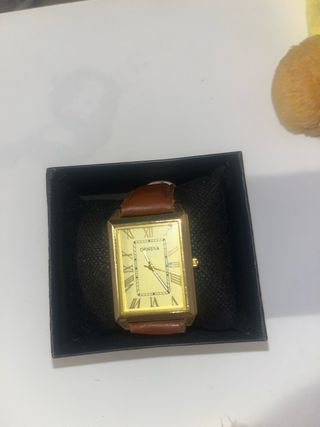 Reloj Geneva Dorado y Marrón para Hombre