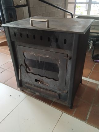Estufa de leña con horno Estufas redonda