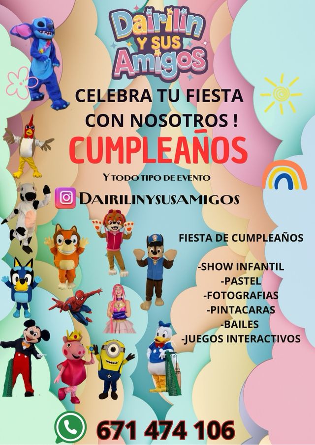 Disfraz de personajes infantiles
