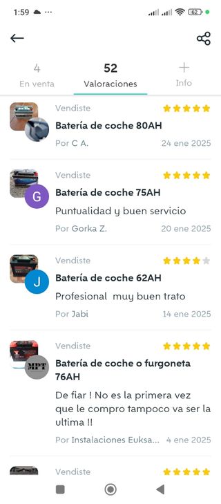 Batería Coche 12V 550 CCA AGM 56029775 AA