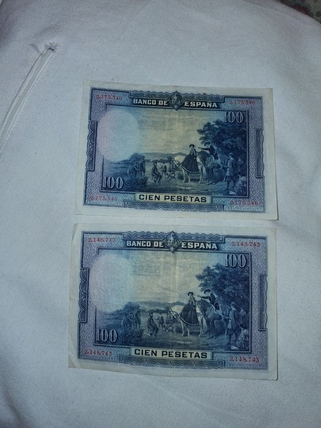 2 Billetes 100 Pesetas Madrid 1928