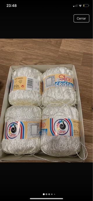 Lote 4 ovillos Stop Cristal (seda)