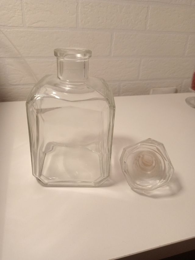 Botella de cristal para whisky