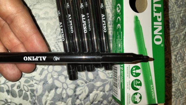 6 Rotuladores Alpino Negros