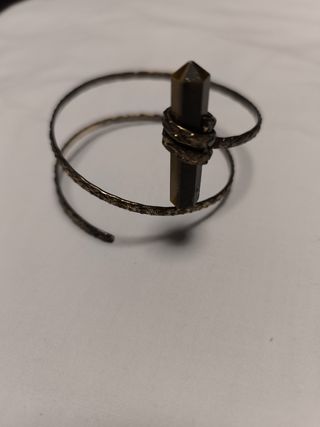 Brazalete serpiente espiral plateado