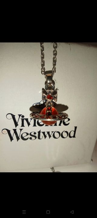 Collar Vivienne Westwood Orb Rojo