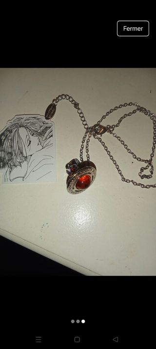 Collar Vivienne Westwood Orb Rojo
