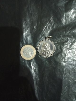 Medalla religiosa de plata virgen de los Dolores