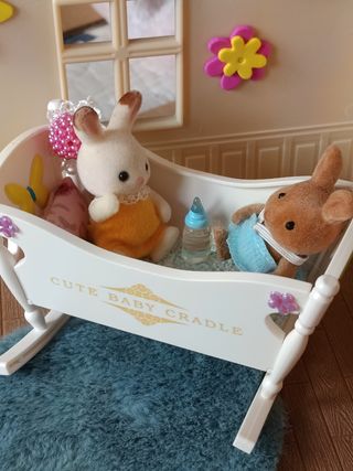 Cuna y Complementos para Bebé Sylvanian Famili