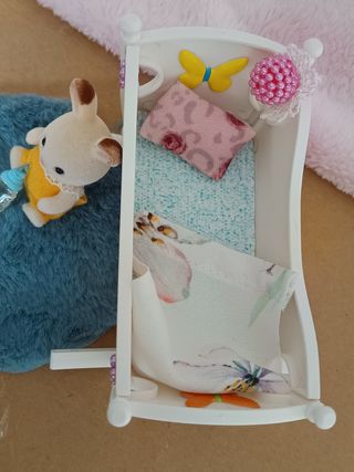 Cuna y Complementos para Bebé Sylvanian Famili