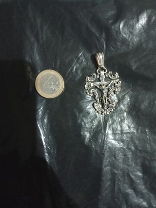 Medalla Religiosa Cruz Crucifijo Plata