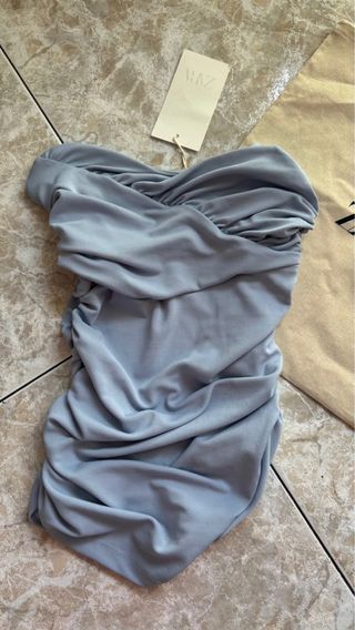 Vestido Zara azul claro talla M