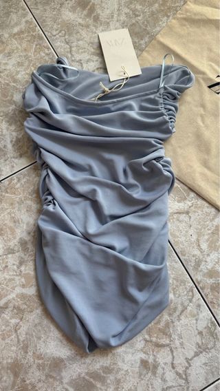 Vestido Zara azul claro talla M