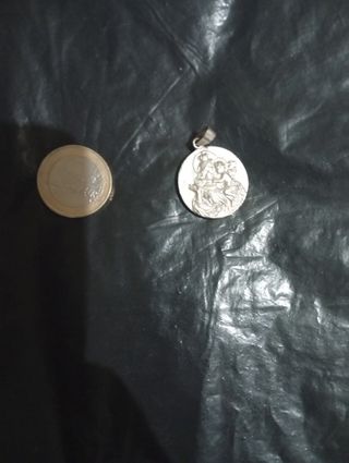 Medalla religiosa de plata escapulario