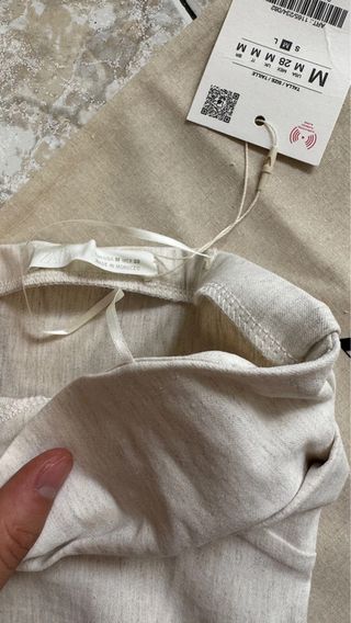 Top Zara Corazón Crudo Talla M