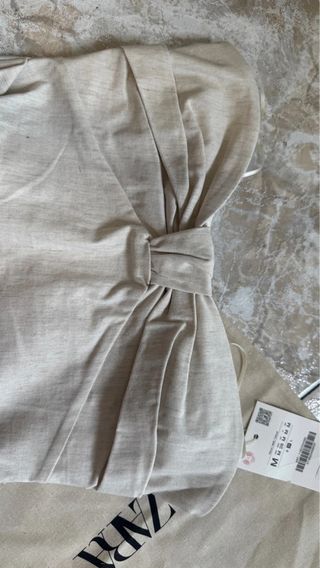 Top Zara Corazón Crudo Talla M