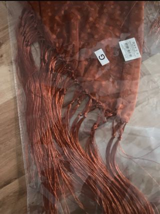 Mantón Flamenco Plumeti Teja