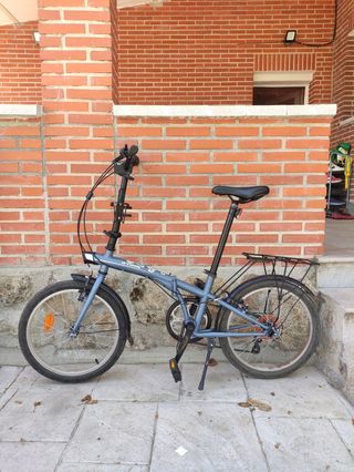 Bicicleta plegable B'TWIN azul tilt 120