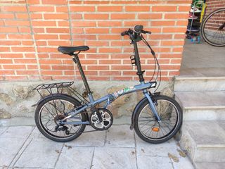 Bicicleta plegable B'TWIN azul tilt 120