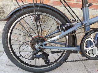 Bicicleta plegable B'TWIN azul tilt 120