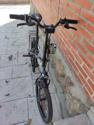 Bicicleta plegable B'TWIN azul tilt 120
