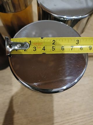 4 Botes Cocina Vintage Cristal Ámbar