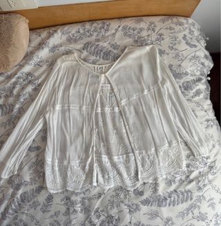 Blusa blanca transparente!