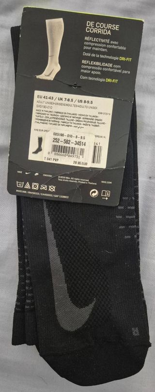 Calcetines Nike Running Elite Lightweight Negro